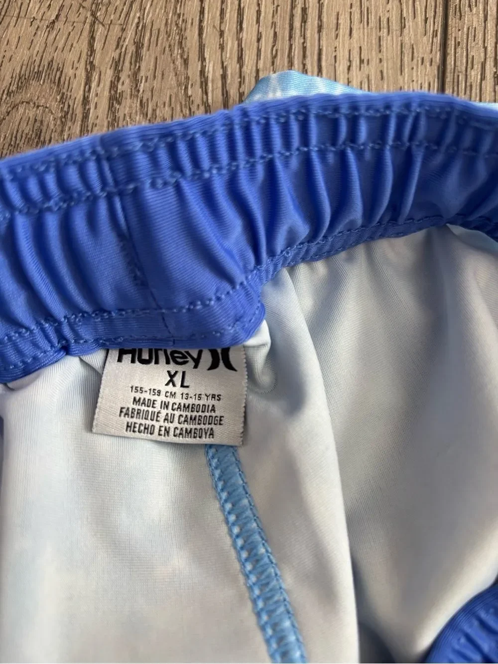 Hurley girls Blue Tie-Dye swim Shorts
